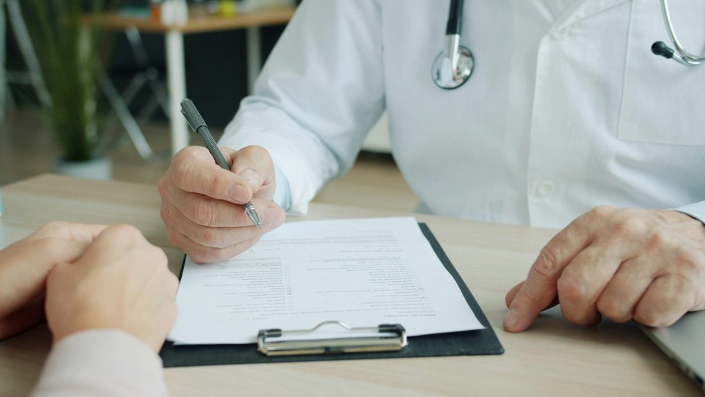 Ärztliche Notizen in der Patientenakte